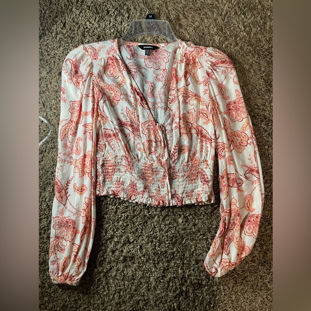 Express women’s coral blouse